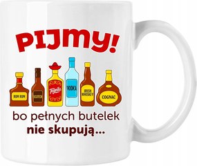 Bögre Igyunk vicces alkoholos vicc Fehér 330ml