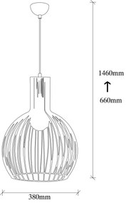 Csillár zsinóron FELLINI 1xE27/100W/230V