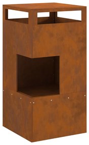 Tűzrakó Barna 50 x 50 x 100 cm időjárásálló acél