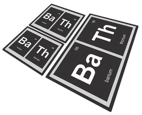 Fekete fürdőszobai kilépő szett 3 db-os 60x100 cm Barium – Foutastic