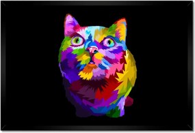 Poszterek keretben 60x40 Absztrakt macska