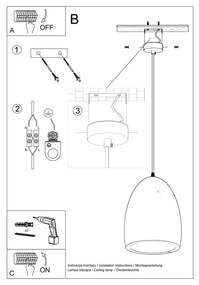 Fehér függőlámpa kerámia búrával ø 25 cm Sativa – Nice Lamps