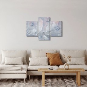 Kép - Kék virágok a falon (90x60 cm)