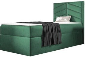 St7 boxspring ágy, zöld, jobbos (80 cm)