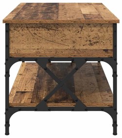 vidaXL Dohányzóasztal Öreg fa 100 x 50 x 50 cm Faanyag