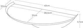 Fekete fém fali polc 40 cm Tower – YAMAZAKI
