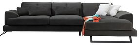 Sötétszürke sarokkanapé (jobb oldali) Frido – Balcab Home