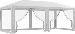 Outsunny Kültéri Fogadótábor 6 eltávolítható oldalfallal, mérete: 6L x 3W m, partikhoz, eseményekhez, fehér | Aosom