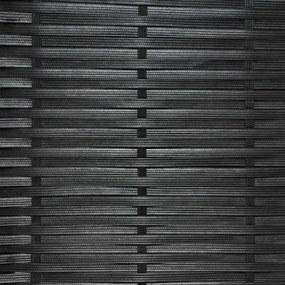 3 darabos fekete polyrattan bisztrószett párnákkal