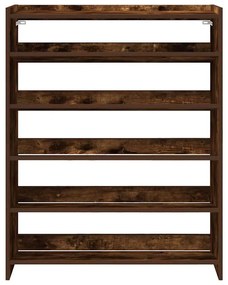 füstös tölgy színű szerelt fa cipőtartó 80x25x100 cm