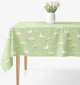 Goldea húsvéti szögletes teflonos asztalterítő - libák és húsvéti tojások 80 x 80 cm