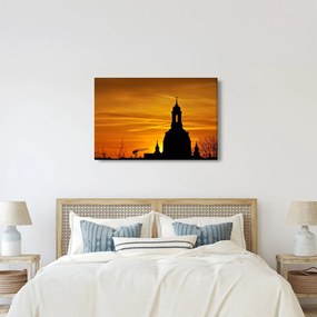 Templom a naplementében képe (90x60 cm)