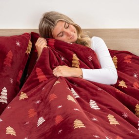 4Home Crimson Woods mikroflanel ágynemű, 140 x 200 cm, 70 x 90 cm