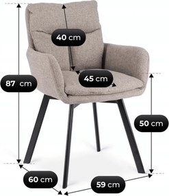 CORTADO forgószék, barna