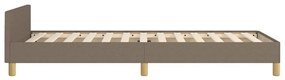 tópszínű szövet ágykeret matrac nélkül 100x200 cm