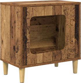 vidaXL Macska Ház Öreg fa 51 x 30 x 52 cm Faanyag