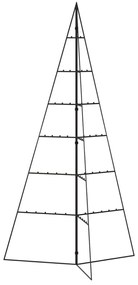 fekete fém karácsonyfa dekorációhoz 140 cm