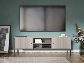 Tv Állvány Kasmír Színben Fekete Fém Lábbal. ISEO