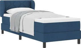 vidaXL Boxrugós ágy matracmal fejtámlával Kék 80 x 200 cm szövet