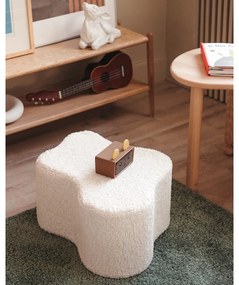 Krémszínű buklé gyerek puff Cloud – Wigiwama