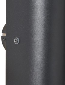 Modern fekete fali lámpa 2 égős - Gotthard