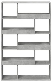 betonszürke szerelt fa könyvespolc 100 x 33 x 156,5 cm