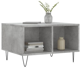 Betonszürke szerelt fa dohányzóasztal 60 x 50 x 36,5 cm