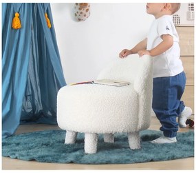 Fehér buklé gyerek fotel Moouv – Artie