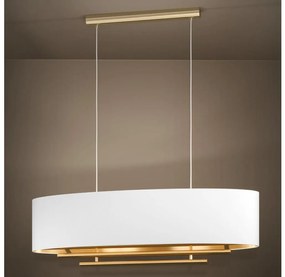 Eglo 390182 - Csillár zsinóron PINETARA 4xE27/40W/230V fehér/arany