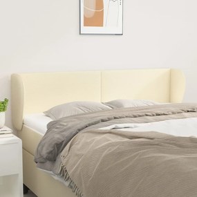 krémszínű műbőr szárnyas fejtámla 147x23x78/88 cm