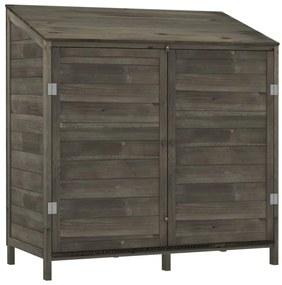 antracitszürke tömör fenyőfa kerti fészer 102 x 52 x 112 cm