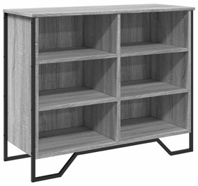 szürke sonoma színű szerelt fa tálalószekrény 91x35,5x74,5 cm