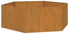 rozsda színű corten acél növénytartó 138x120x45 cm