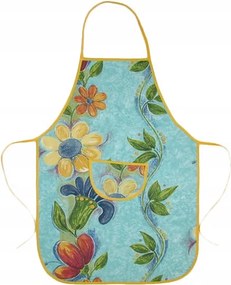 Konyhai kötény hullámok virágok pamut univerzális fej nagymama