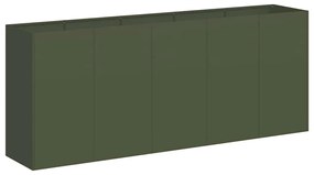 ültetvény olajzöld 200x40x80 cm hidegen hengerelt acélból