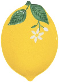 Sárga citrom porcelán kínálótál 30x22cm, Fleurs et Citrons