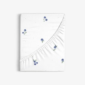 Goldea pamut gumis lepedő - áfonya mintás 80 x 200 cm