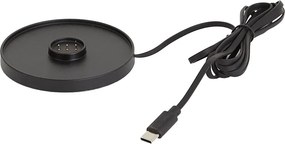 Kültéri asztali lámpa fekete, újratölthető, töltőállomással, IP65 - Grill