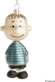 PEANUTS üveg karácsonyfadísz, Linus, 12 cm
