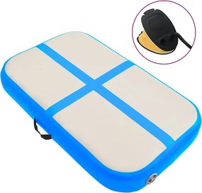 vidaXL kék PVC felfújható tornamatrac pumpával 60 x 100 x 15 cm