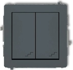 Lépcsőkapcsoló. 2X Grafit Matt 28DWP-33 Deco Karlik