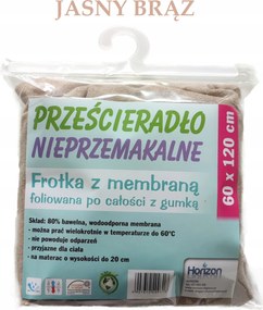 Vízálló frottír lepedő Prémium Bézs