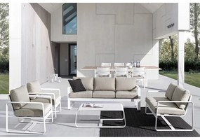 Fehér alumínium kerti kanapé Merrigan – Bizzotto