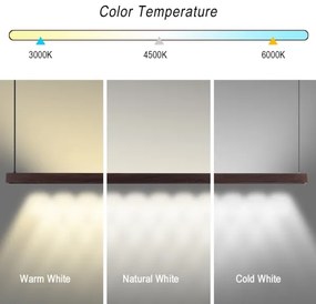 Immax NEO 07302L-LED Dimmelhető kábeles csillár MADEIRA 44W/230V Wi-Fi Tuya 202 cm dió