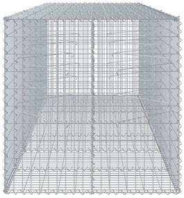 horganyzott vas gabion kosár fedéllel 350 x 100 x 100 cm