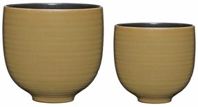 Kerámia kézzel készített kaspó szett 2 db-os ø 31 cm Yuka – Hübsch