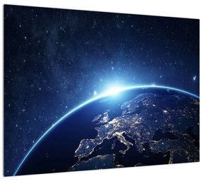 A Föld bolygó képe (üvegen) (70x50 cm)