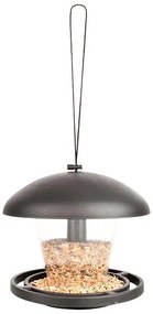 Modern stílusú felakasztható önadagolós madáretető, 19 cm átmérőjű