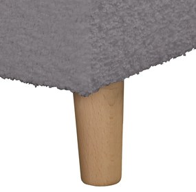 Sötétszürke buklé sarokkanapé (bal oldali) Ariella – Ropez