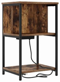 Éjjeli Szekrények 2 pcs Füstölt tölgy 40 x 40 x 61 cm Faanyag
